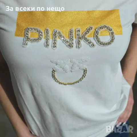 Pinko Дамска Тениска👚Дамска Блуза С Къс Ръкав Пинко - Налични Различни Цветове, снимка 6 - Тениски - 48933270