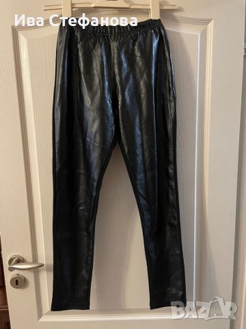 Нов страхотен кожен черен еластичен клин комбинация кажа и трико , снимка 10 - Клинове - 38446545