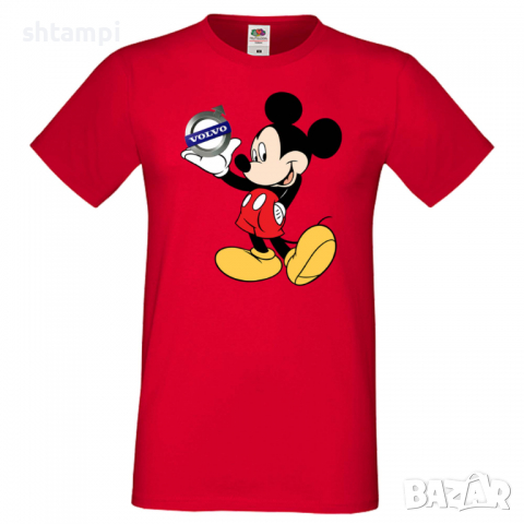 Мъжка тениска Mickey Mouse Volvo Подарък,Изненада,Рожден ден, снимка 9 - Тениски - 36577705