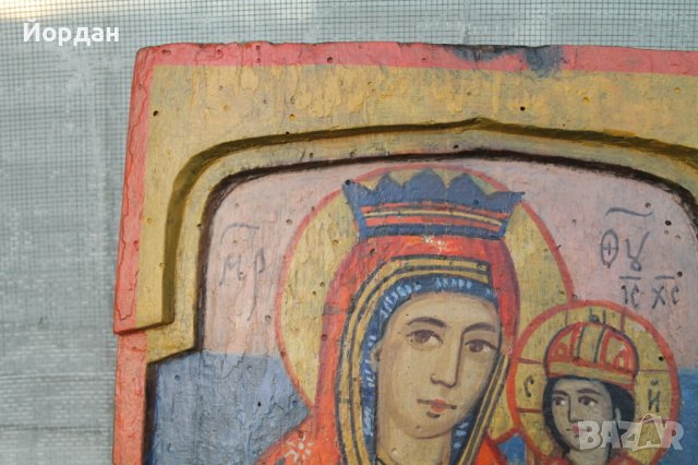 Централна част от българска икона триптих , снимка 2 - Икони - 39032034
