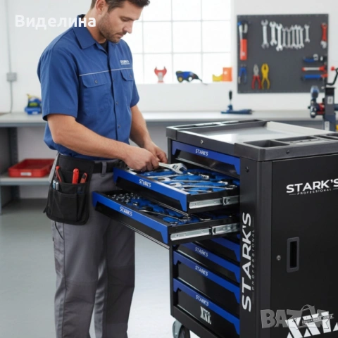 Професионална количка с инструменти 258 части – пълен набор за автосервизи и майстори, снимка 5 - Куфари с инструменти - 53348586