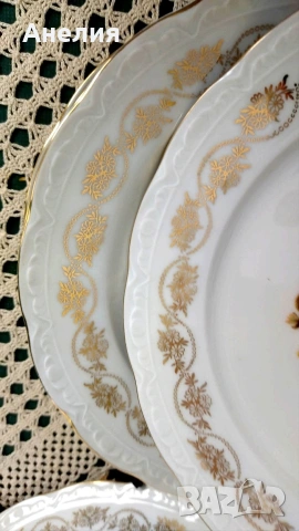 Френски лукс(блясък и злато) чинии, снимка 3 - Чинии - 53225462