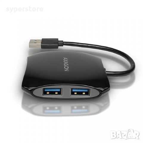 USB Хъб USB Разклонител Axagon HUE-S1B USB 3.0 4-портов USB3.0 хъб High speed four port hub