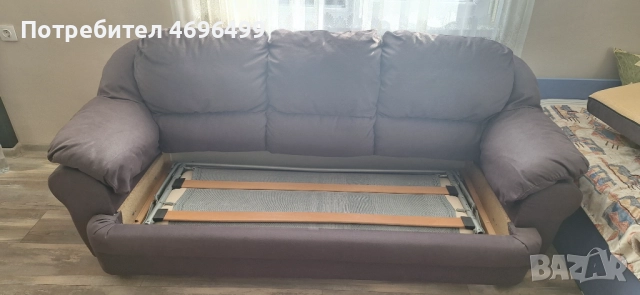 Продавам тройка разтегателен диван и двойка, снимка 2 - Дивани и мека мебел - 52944393