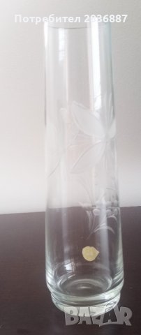 Кристална фасетирана немска вазичка W S Cristal Schlenz, снимка 2 - Вази - 33085232