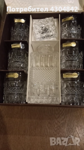 Кристален сервиз за уиски Bohemia, снимка 6 - Сервизи - 52299894