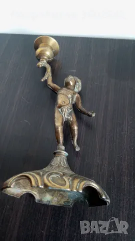 Винтидж месингов свещник, снимка 2 - Декорация за дома - 49667186