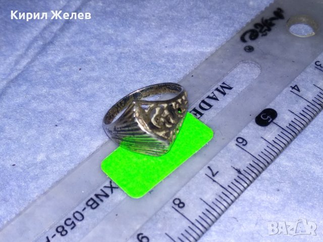СТАРИНЕН СРЕБЪРЕН ПРЪСТЕН ВИСОКА ПРОБА ОКСИДИРАНО СРЕБРО АЖУРНА МАЙСТОРСКА РЪЧНА ИЗРАБОТКА 36598, снимка 14 - Антикварни и старинни предмети - 39971059