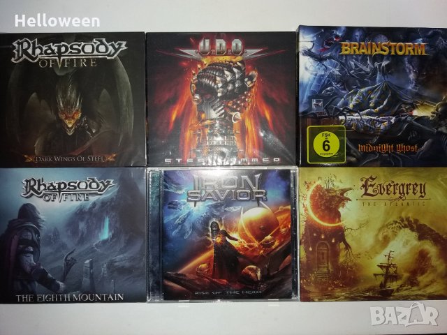 CD oригинални U.D.O.,Evergrey, Iron Savior, Rhapsody,Brainstorm, снимка 1 - CD дискове - 33227442