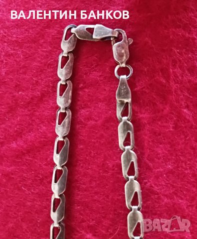 Сребърен синджир с оригинална плетка , снимка 3 - Колиета, медальони, синджири - 44069648