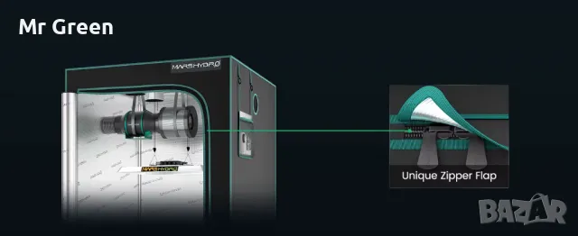 Hydro Grow Tent Хидропоника шкаф 120х60х180, снимка 3 - Други - 49297458