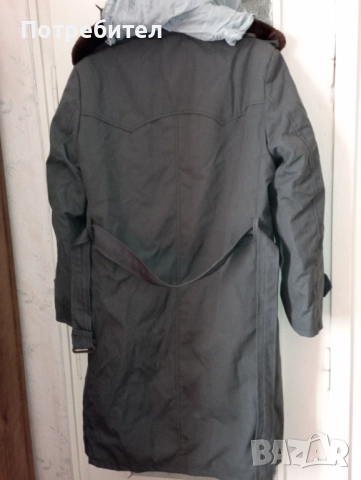Мъжка шуба с подплата от агнешка кожа -  военна /габина/, снимка 4 - Палта - 52441324