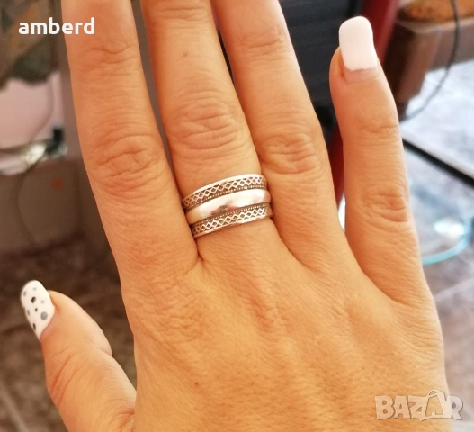 Страхотен сребърен пръстен - модел R061А, снимка 4 - Пръстени - 53557262