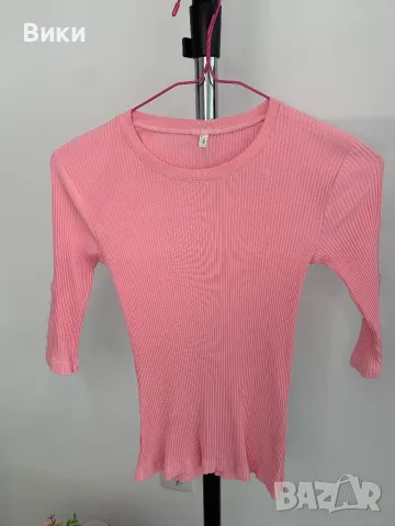 Розова блуза в размер S-M, снимка 11 - Блузи с дълъг ръкав и пуловери - 48981112