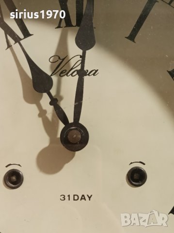 31-дневен часовник регулатор велона работещ, снимка 2 - Стенни часовници - 44003234