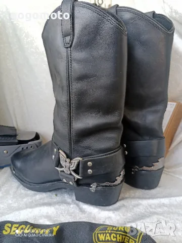 Мото, чопър, КАТО НОВИ мото боти, рокер хард ботуши DINGO original, 45 - 46, 100% естествена кожа , снимка 5 - Мъжки ботуши - 47485522