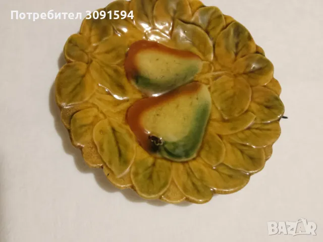 Стара колекционерска чиния майолика Франция , снимка 10 - Други ценни предмети - 48598610