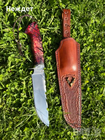 Нож от стомана S90V закалена на 62единици с крио. 