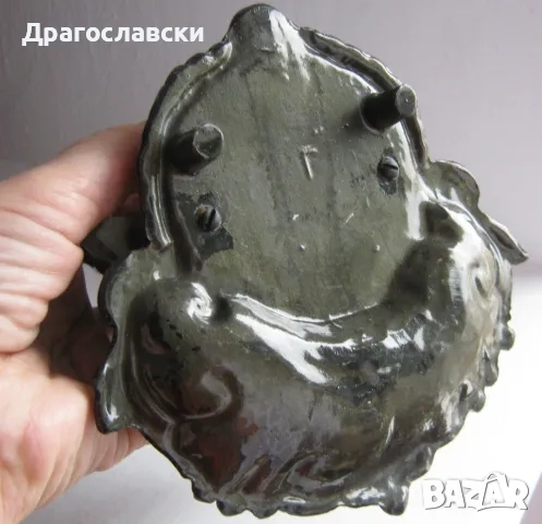 мастилници, стари, СТАРА БЪЛГАРСКА МАСИВНА МЕТАЛ МАСТИЛНИЦА, ГЪЛЪБ птица, пиле, барок, фигура антика, снимка 14 - Антикварни и старинни предмети - 28898864