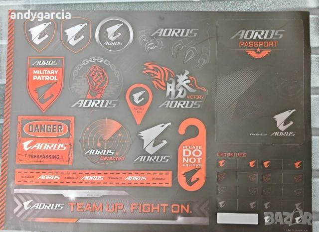 AORUS stickers асус стикери за лаптоп или настолен компютър геймърски