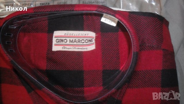 Карирана бархетна риза с дълъг ръкав, gina marconi, снимка 2 - Ризи - 38497858