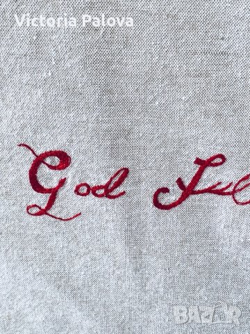 Ленена покривка за Коледа Швеция, снимка 4 - Покривки за маси - 43217121