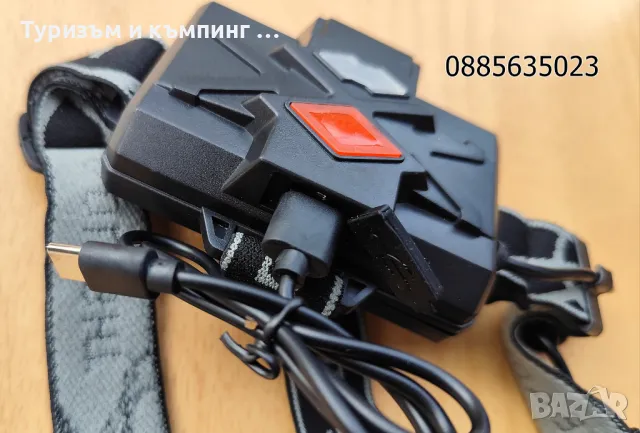 Мощен челник CREE XHP 90.3/ 3 батерии и UBS /, снимка 6 - Екипировка - 44750107