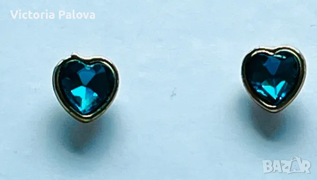 Обеци сърце красив цвят Германия, снимка 2 - Обеци - 49237007