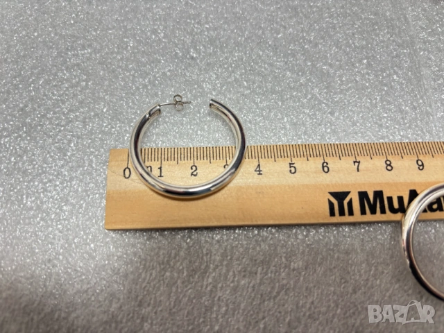 Сребърни Обеци (проба 925)-6,38 грама, снимка 9 - Обеци - 53518788