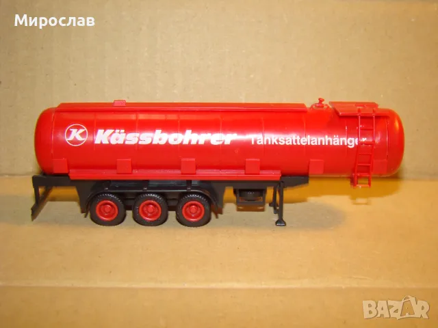 HERPA? H0 1/87 РЕМАРКЕ ТИР КАМИОН МОДЕЛ КОЛИЧКА ЦИСТЕРНА, снимка 2 - Колекции - 48285261