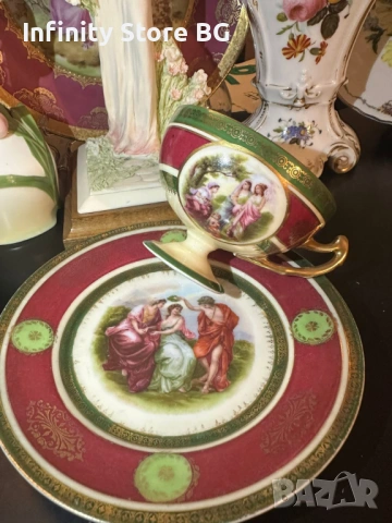 ☕✨ Изключителен антикварен порцеланов сет – началото на ХХ век ✨☕, снимка 7 - Антикварни и старинни предмети - 53462169