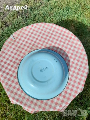 Стар емайлиран леген #3, снимка 4 - Антикварни и старинни предмети - 33029985