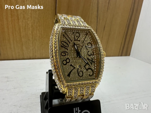 Часовник Franck Muller Lux Gold Quartz Само за 200 лв Ново с дървена кутия, снимка 2 - Мъжки - 50776481
