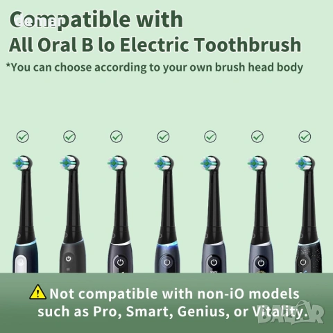 Глави за електрическа четка за зъби Oral-B iO серия 2/3/4/5/6/7/8/9/10, 6 броя, черни, снимка 2 - Други - 53594377