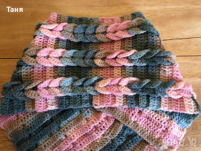 оригинален дамски плетен шал, снимка 5 - Шалове - 40352577
