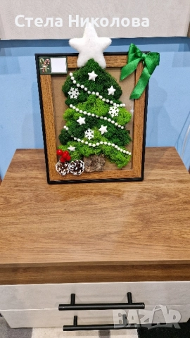 Ръчно изработени Коледни свещници и декорации със скандинавски мъх, снимка 16 - Декорация за дома - 52639912