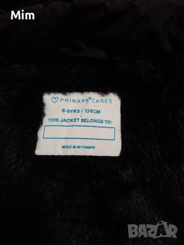 PRIMARK 8-9/135 Детска зимна шуба за момиче в черно , снимка 5 - Детски якета и елеци - 52494954
