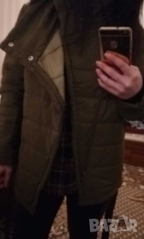 Маслено зелено яке, снимка 3 - Якета - 27815427