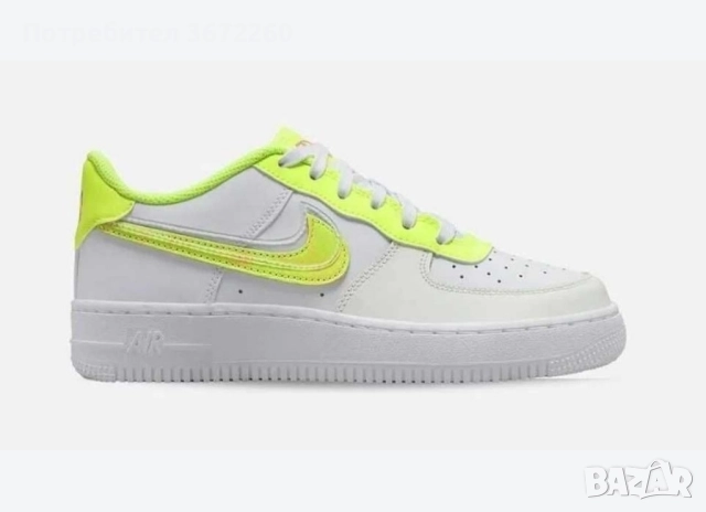 ОРИГИНАЛНИ Бели Маратонки Nike Air Force 1 LV8 GS White 36; 36,5; 37.5, 38; 38.5, снимка 2 - Маратонки - 52162712