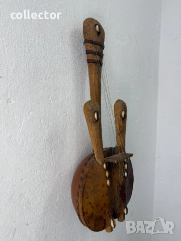 Западноафрикански струнен инструмент №7467, снимка 4 - Антикварни и старинни предмети - 51988775