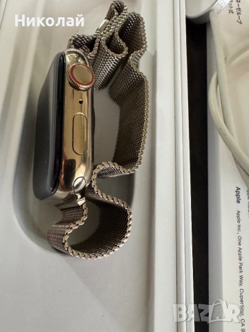 Смарт часовник Apple Watch 7,Cellular,Gold Stainless Steel 45mm,Gold Milanese Loop, снимка 10 - Apple iPhone - 53398731