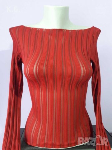 Ластична блуза р-р XS,S, снимка 2 - Корсети, бюстиета, топове - 33417621