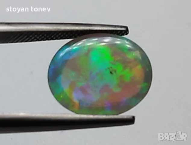 Деликатен кристален опал с нежни цветове - 2.08кт.! Сертифициран!, снимка 5 - Други - 49735004