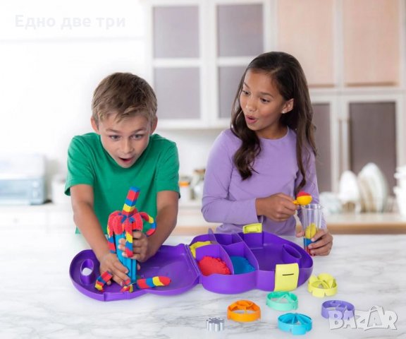 Голям комплект Кинетичен пясък Пясъчна вихрушка., снимка 2 - Образователни игри - 33073355