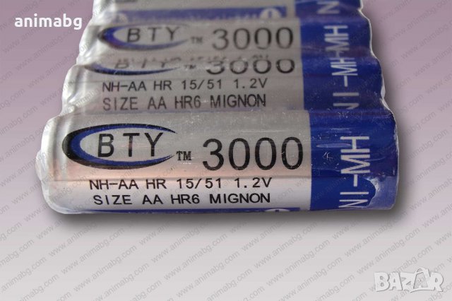 ANIMABG 4бр. презареждащи батерии AA, снимка 4 - Друга електроника - 35550859