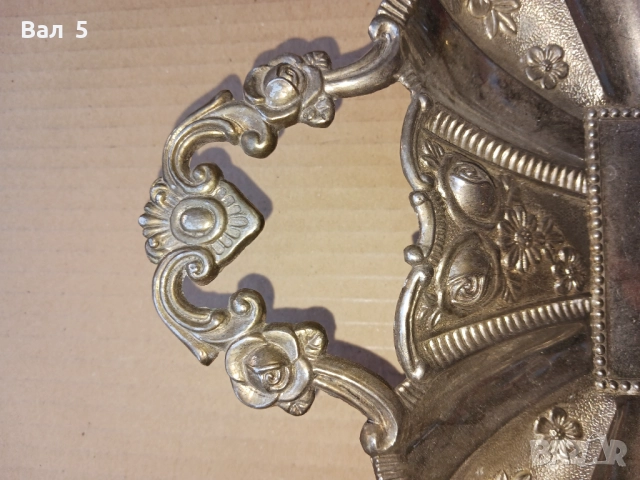 Стара красива метална фруктиера, снимка 4 - Антикварни и старинни предмети - 52133948