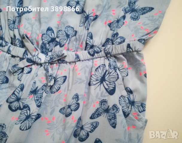 Гащеризон с десен пеперуди H&M - размер 134 см., снимка 4 - Детски панталони и дънки - 43384768