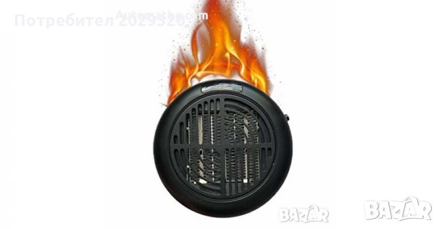 Мини вентилаторна печка Mercado Trade, 900W, Черна