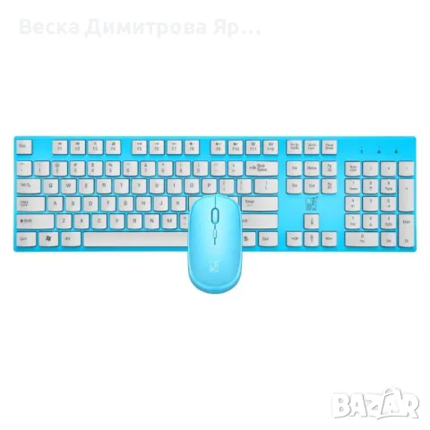 Безжични Wireless клавиатура и мишка за компютър KMT1, снимка 6 - Клавиатури и мишки - 47824696