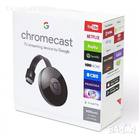 Мултимедиен плеър Google Chromecast за телевизор HDMI SmartTV TvBox в  Плейъри, домашно кино, прожектори в гр. Пловдив - ID28087902 — Bazar.bg